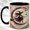 Black, variant on Moonlit Flying Witch Coffee Mug, Celestial Fantasy Mug, Ceramic 11 oz