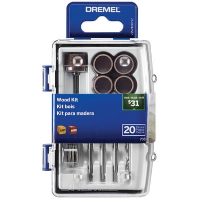 Dremel 733-02 20 Piece Count Wood Accessory Micro Kit