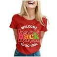 thumbnail image 1 of LUOGENLI T-shirts pour Femme pour Femmes T-shirts pour Dames à la Mode Rentrée des Classes Imprimé Manches Courtes Col Rond T-Shirt 4TG T-shirts pour Femmes T-shirts Graphiques Vêtements d'Été Rouge TG, 1 of 4