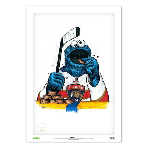 Cookie Monster Florida Panthers 24" x 36" Sesame Street Limited Edition Fine Art Print
