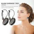 thumbnail image 6 of Greenadscape 20Pcs Ear Hook Hanging Bezel Diy Accessories Black Plastic, 6 of 8