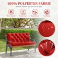 thumbnail image 4 of Kimunuk Outdoor Porch Swing Cushion, 47" X 40" X 5" Waterproof Bench Chair Replacement Cushion with 6 Ties for Patio, Red, 4 of 7