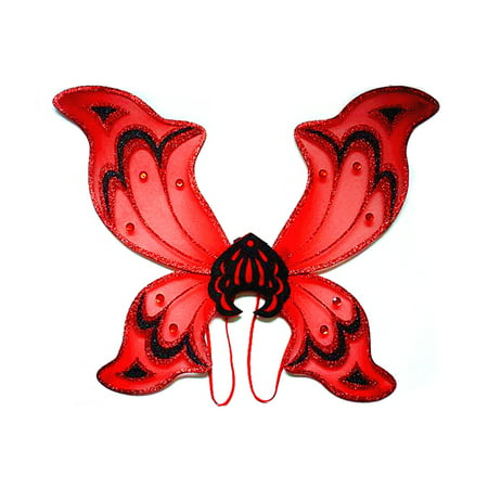 Mozlly Red Devil Wings with Gartered Strap 18
