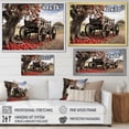 thumbnail image 4 of Designart "Rural Icons Red Old Cart" Old American Cart Floater Framed Wall Decor, 4 of 7