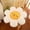 White, variant on Sunflower Flower Floor Pillow,Super Soft Plush Daisy,Soft Comfortable Plush Sunflower Seat,Cute Home Decoration Kids Girls Women Gifts 15.7x15.7x2 In