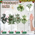 thumbnail image 2 of Hotop 22 Pcs Large Norfolk Pine Stems 20 Christmas Artificial Pine Needles Branches with Cones Faux Greenery Picks for DIY Wreath Christmas Tree Embellishing and Home Garden Decoration(Green) C80, 2 of 3