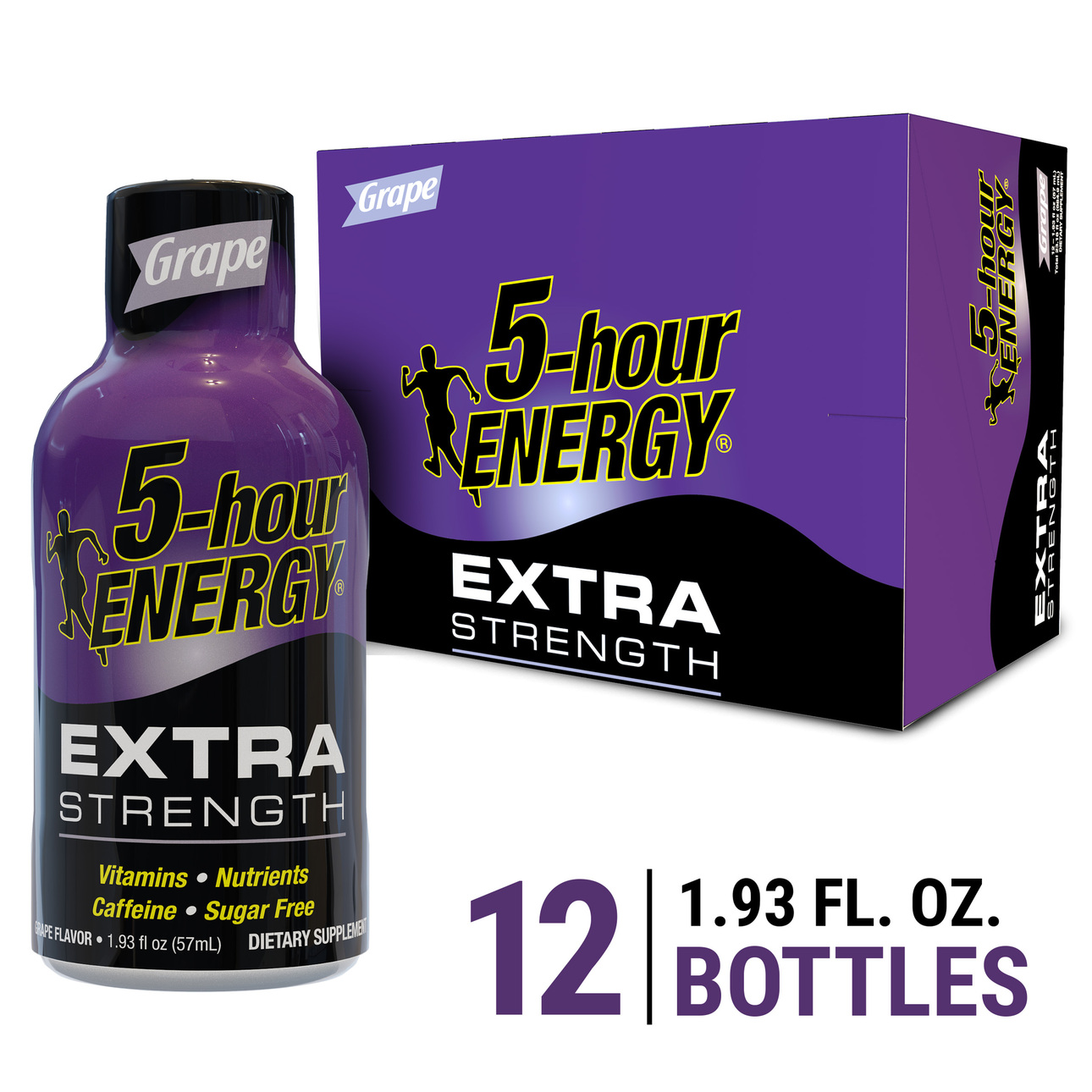 5 Hour Energy Shot Regular Strength Berry 1 93 Oz 15 Count Walmart Com