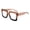 Brown Black 1, variant on Unisex Reading Glasses Oversized Square Frame Over The Counter Brown Black 1