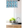 thumbnail image 3 of Ambesonne Luau Window Valance, Palm Tree Leaves with Hibiscus Petals Exotic Island Vegetation Pattern, Curtain Valance for Kitchen Bedroom Decor with Rod Pocket, 54" X 18", Sky Blue and Vermilion, 3 of 3