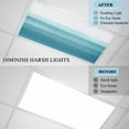 thumbnail image 3 of 4 Pack Teal White Gradient Fluorescent Light Covers for Ceiling Lights Abstract Ombre Texture Modern Art Magnetic Ceiling Light Covers Overhead Light Filters for Office Classroom Home, 3 of 9