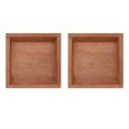thumbnail image 3 of 2 Pcs Wooden Square Succulents Box Rustic Wooden Box Storage Organizer Craft Box Plant Flower Bed Pot Box Garden Pot Ho, 3 of 8