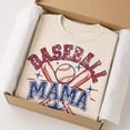 thumbnail image 2 of Baseball Mama Retro Graphic T-Shirt | Vintage Distressed Baseball Mom Tee | Unisex Classic Fit, 2 of 9