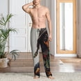 thumbnail image 2 of Rocae Fantasy Wizard Dog Art Mens Pajama Pants Pj Pants Mens Lounge Pants-Small, 2 of 6
