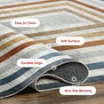 thumbnail image 3 of nuLOOM Alienor SpinClean Striped Machine Washable Area Rug, 4' x 6', Alienor Multicolor, 3 of 15