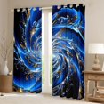 thumbnail image 2 of Castle Fairy Boys Girls Swirl Stripes Black Out Curtains,Abstract Gradient Ombre Curtains Pack of 2 (42x63 Each),Vintage Aesthetic Bedroom Curtains,Microfiber Bedroom Decor, 2 of 6