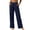 #06 Navy 【Mix & Match: Stock Up on Your Favorite Colors】, variant on Women's Soft Fabric Mid Waist Wide Leg Trousers with Pockets, Lightweight Straight Leg Pants for Work Casual Travel, Comfy Flowy Summer Pants, Pull | TruBelle,Black L