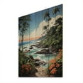 thumbnail image 2 of Designart "Tropical Paradise by the Coast I" Nautical & Beach Print on Natural Pine Wood, 2 of 5