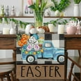 thumbnail image 2 of GUANGHONG Easter Table Flag Holiday Bunny Egg Little Printed Linen Tablecloth Easter Home Decorations Easter for Dining Table, 2 of 5
