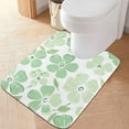 thumbnail image 2 of Yayeee Bath Rug for Bathroom Floor Non Slip Rectangle Fluffy Soft Absorbent Mat, 16"x24", Green Floral, 2 of 7