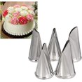 thumbnail image 3 of 5 Pcs Rose Petal Piping Tips Cake Decorating Templates Stainless Steel Flower Shaped Cream Frosting Nozzles Cake Cupcake Decorating Kit, 3 of 5