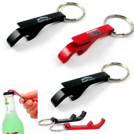 Beer Key Chain Bottle - 3x NEW Key Chain Aluminum Beer BOTTLE and CAN OPENER small beverage key ring