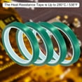 thumbnail image 5 of Uxcell Green Heat Tape, 1 Roll 18mmx33m 108ft High Temperature Heat Resistant Tape for Sublimation, 5 of 6