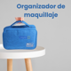 thumbnail image 2 of Cosmetiquera Azul Organizador de maquillaje para viaje de tela impermeable, 2 of 8