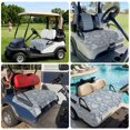 thumbnail image 6 of Golf Cart Seat Covers for 2 Seater,Blue Paisley Microfiber Cart Seat Towel Blanket,Ethnic Vintage Floral Botanical Abstract Absorbent Breathable Non Slip Bench Seats Protector for Golf Course 51"x31", 6 of 9