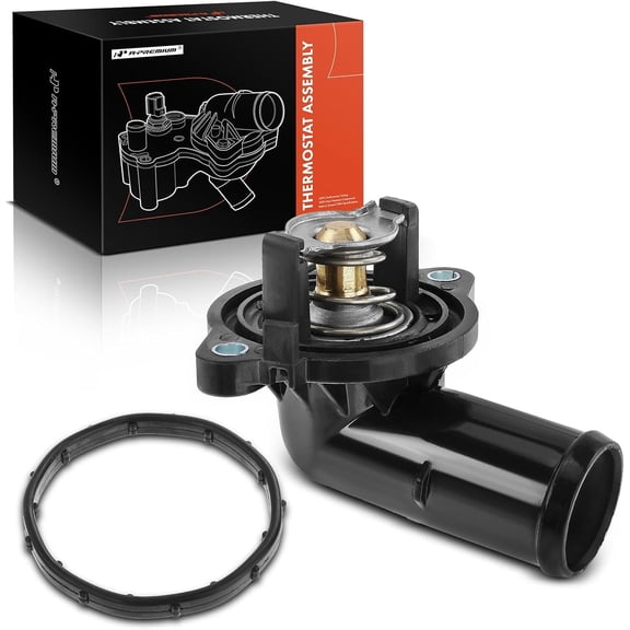 A-Premium Engine Coolant Thermostat Housing Assembly Compatible with Chrysler 300 Dodge Challenger Charger 2011-2021 V6 3.6L