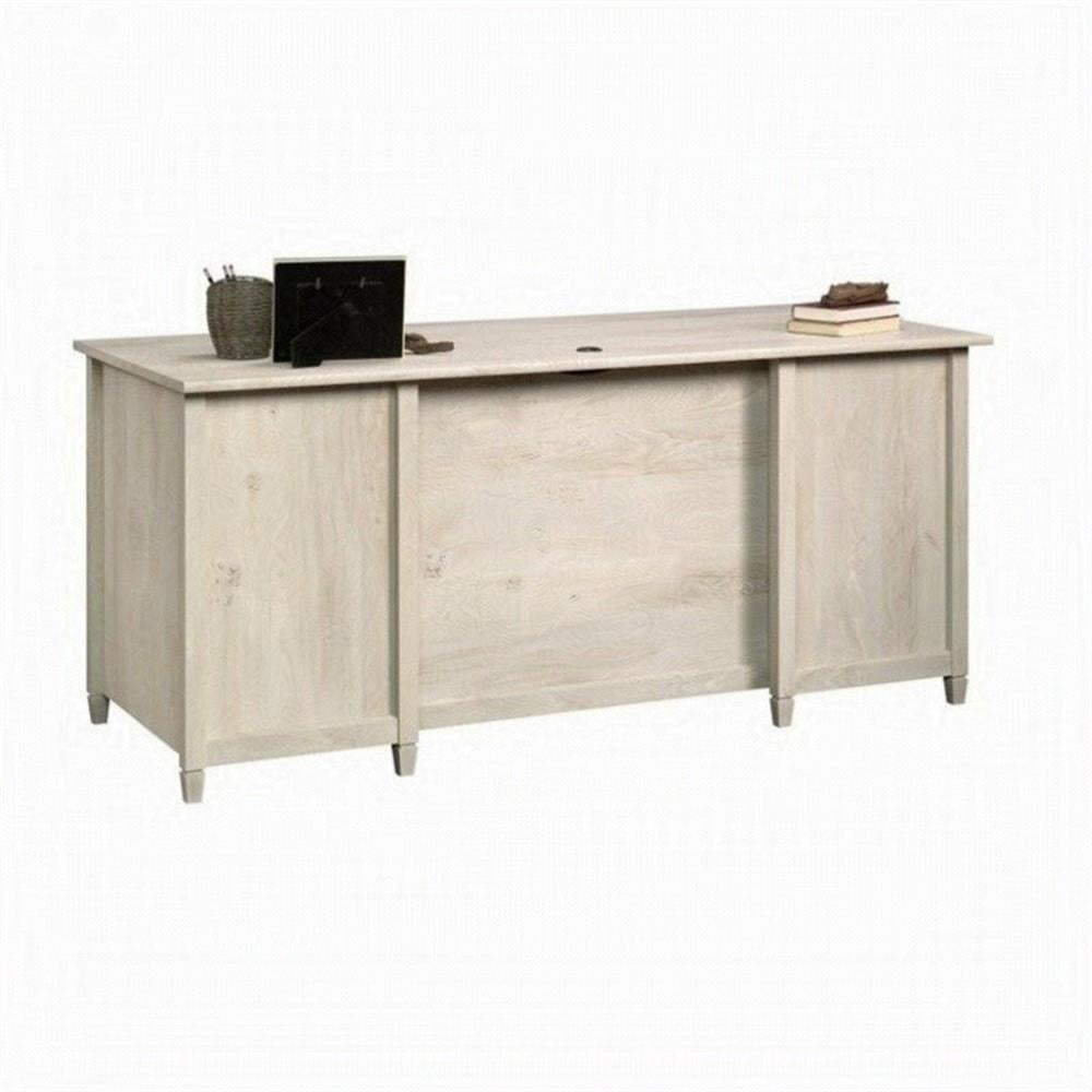 Scranton & Co Engineered Wood 4-Drawers Executive Desk in Chalked Chestnut