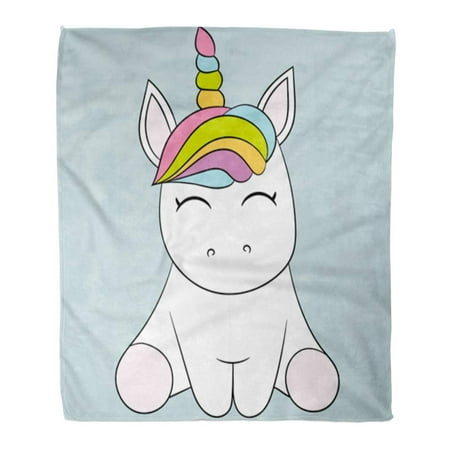 ASHLEIGH 58x80 inch Super Soft Throw Blanket Dream Children's with Unicorn Best Choice Party Packs Craft Digital Sweet Baby Home Decorative Flannel Velvet Plush (Best Rugs For Babies To Crawl On)