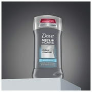 Dove Men+Care Long Lasting Antiperspirant Deodorant Stick, Clean Comfort, 3 oz (4 Pack)