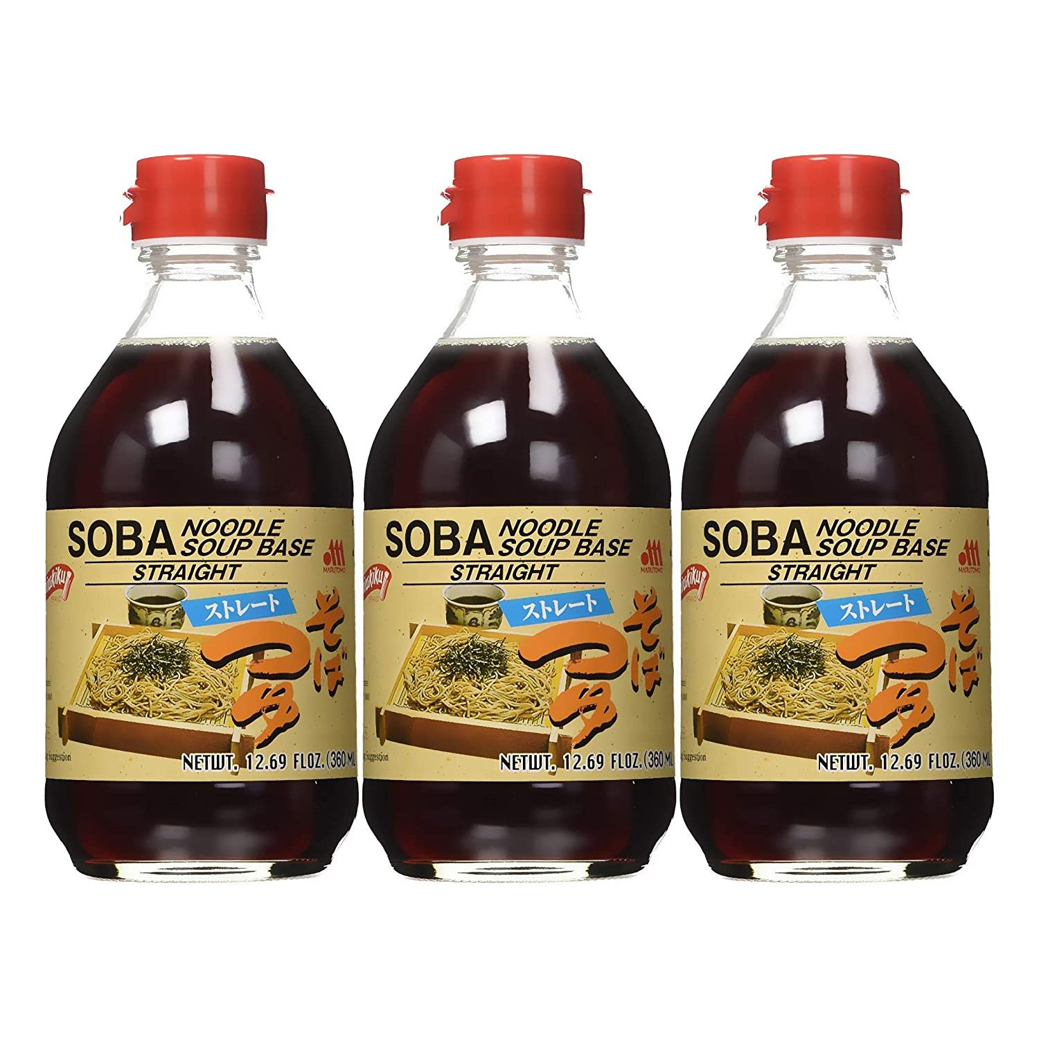 Shirakiku Soba Noodle Soup Base (Tsuyu) 12.17 Fl. Oz. (3 Pack