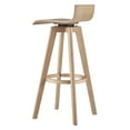 thumbnail image 2 of Weston Home Aleksi Modern Wood 29-inch Swivel Bar Stool, Set of 2, Natural, 2 of 12