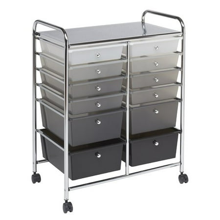 12 Plastic Rolling Cart Drawer Mobile Organizer Storage Perfect