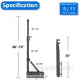 thumbnail image 2 of iMeshbean 71" Triangle Wall Mount Boom Arm Stand for Light Umbrella Softbox Studio 3/8 & 1/4 Screw, 2 of 9