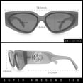 thumbnail image 5 of Womens Diva Narrow Triangular Thick Temple Plastic Fashion Sunglasses Slate - Black, 5 of 8