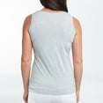 thumbnail image 6 of Elsie & Zoey Myla Small Light Gray V-Neck Sleeveless Tank Top for Women, 6 of 7