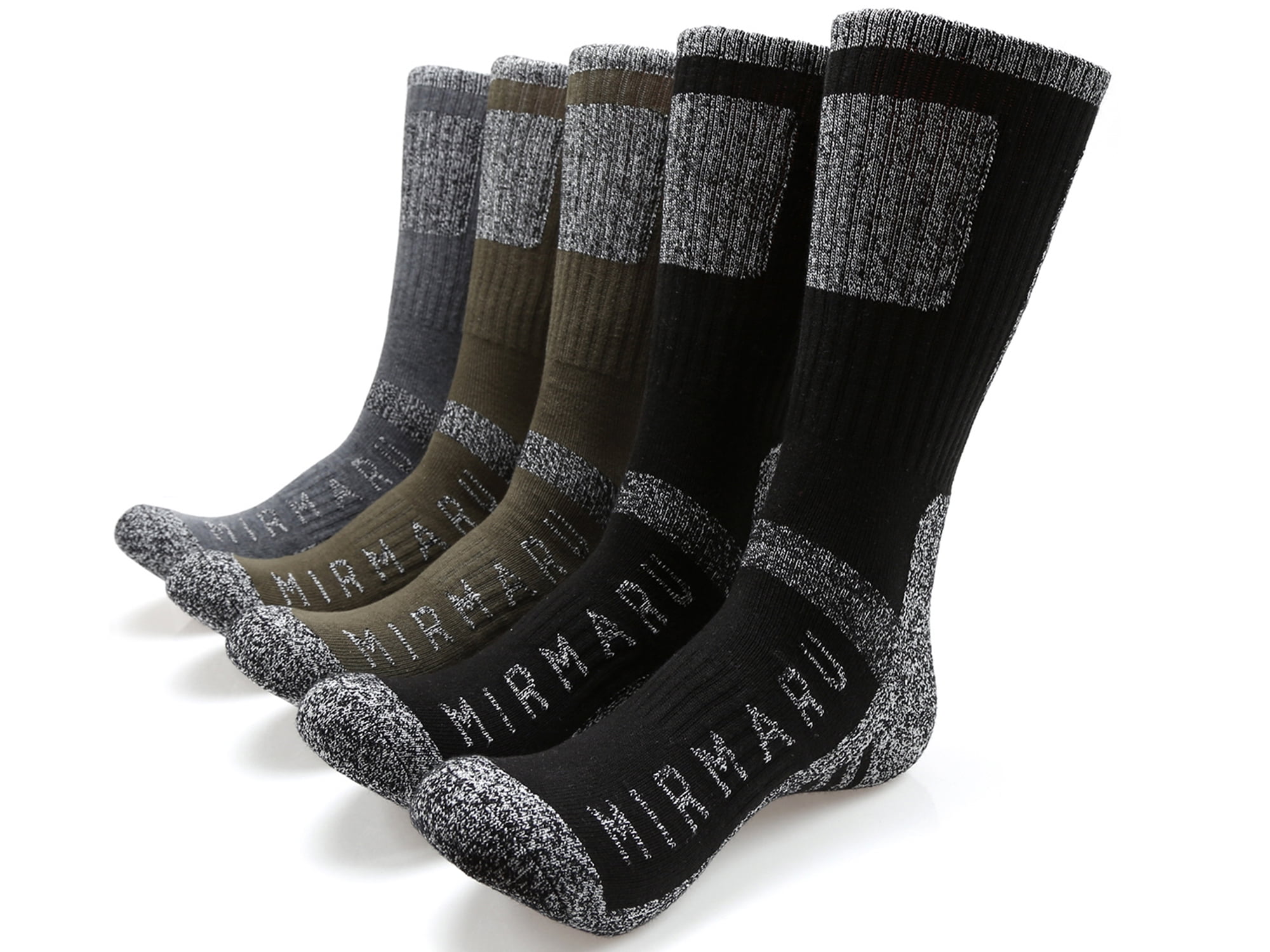 3,6 Pairs Men's Merino Wool Socks Outdoor Walking Work Boot Thermal Socks 6-11 