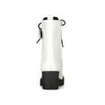 thumbnail image 2 of BLISSFUL STEP Valentine's Women's Chunky Heel Zip Platform Block Combat Boots White 7, 2 of 8