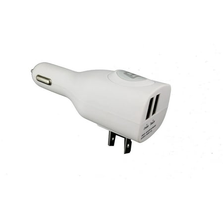 P10 P8 P7 Dsc V1 - Compact Foldable Multi-Charger Adapter (Car,Home) for Huawei P10 Lite, P8 lite (2017), Mate 9 Lite, Honor 6C (Dual USB Port (2.1A & 1A) ) - White + MND TM Stylus