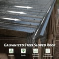 thumbnail image 3 of Domi Outdoor Living 12x20FT Lean-To Hardtop Gazebo, Outdoor Wall-Mounted Gazebo with Sloping Galvanized Steel Roof, Aluminum Frame, Includes Netting and Curtains for Deck, Porch, Backyard, 3 of 9