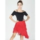 thumbnail image 3 of Camiseta deportiva para mujer Yuyangstore Tops de baile latino manga corta Negro, 3 of 8