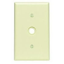 Leviton 86018 Ivory Single Gang .406" Cable Strap Mount Wall Plate with .625" Knockout