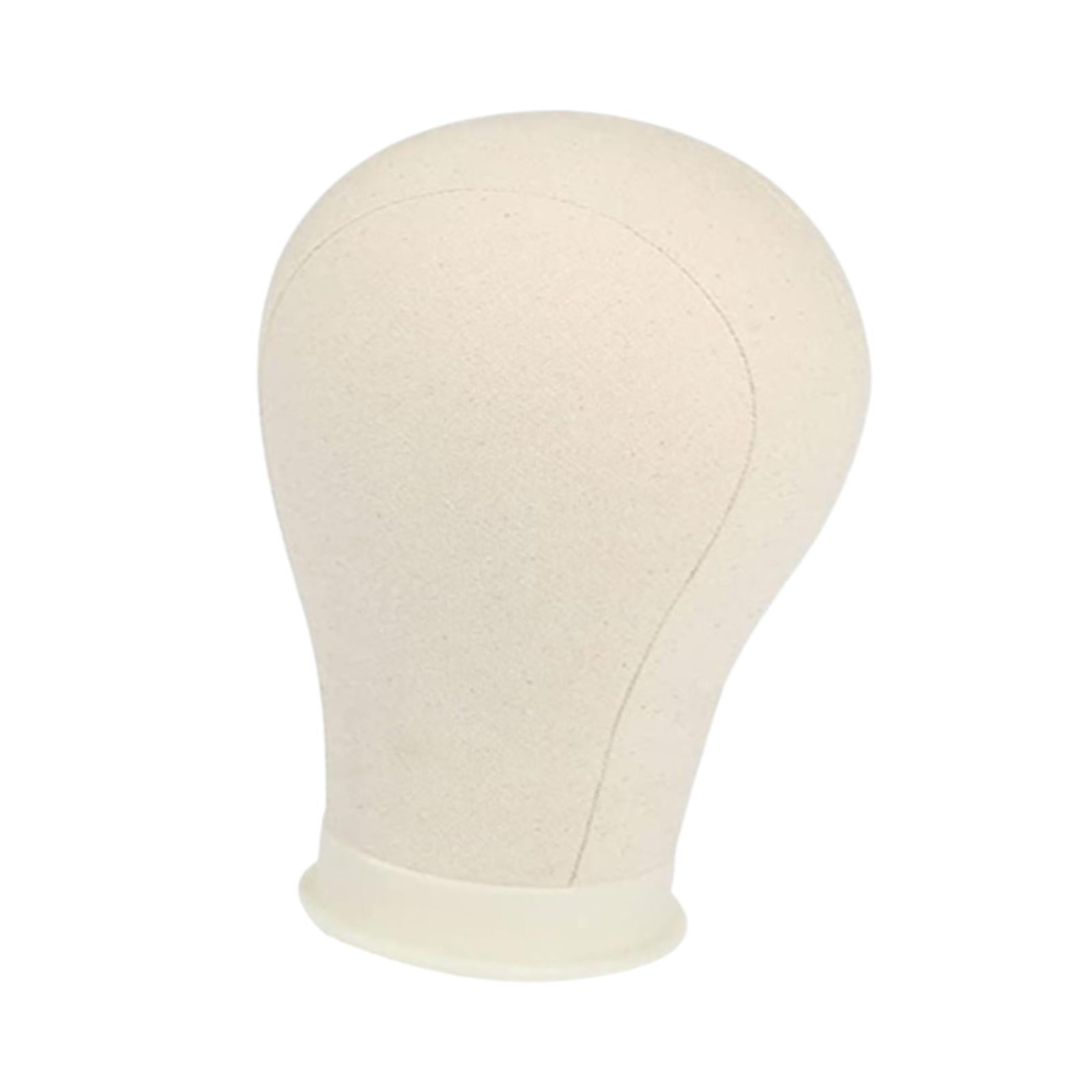 Gazechimp Canvas Block Head Canvas Mannequin Head for Hats Making Styling Beauty Salon 22in