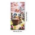 thumbnail image 3 of Qocolhg Outdoor Easter Decorations Bunny Door Cover Banner, 70.8x35.4 Inch Easter Bunny Door Cover Wreath Egg Easter Door Banner Accessory Hanging Banner Sign Decoration for Happy Easter Party Favors, 3 of 9