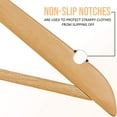 thumbnail image 4 of Utopia Home Perchas de madera premium, paquete de 20 – Perchas duraderas y delgadas – Perchas para trajes con gancho giratorio de 360 ​​grados – Perchas de madera con ranuras para los hombros (color n, 4 of 5