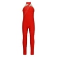thumbnail image 1 of Kaerm Combinaison Sans Manches en Maille pour Filles, Gymnastique, Danse, Longueur Complète, Rouge 8, 1 of 6