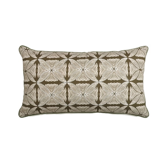 24" x 14" Kaleidoscope Green Pillow by Ashland®