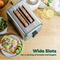 thumbnail image 3 of BELLA 2 Slice Toaster, Quick & Even Results Every Time, Wide Slots Fit Any Size Bread Like Bagels or Texas Toast, Drop-Down Crumb Tray for Easy Clean Up, Stainless Steel and Sage, 3 of 5